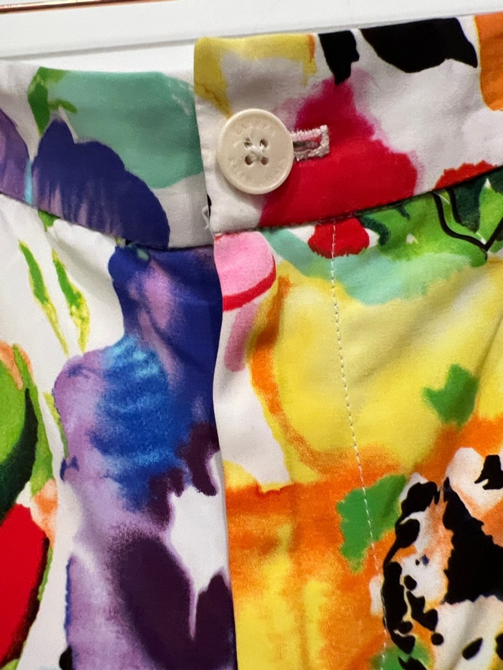 Ralph Lauren Multicolor Floral Wide-Leg Pants - White Base - Picture 5 of 11
